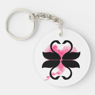Schwan Liebkeyring aus Acryl Schlüsselanhänger