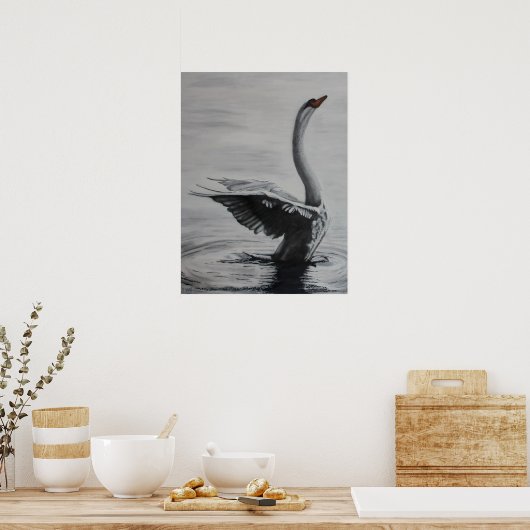 Schwan (Links Seite) Poster (Küche)