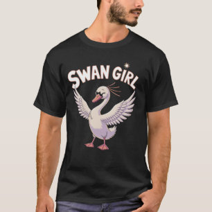Schwan Mädchen Kinder Schwäne Bekleidung Jugend Ki T-Shirt