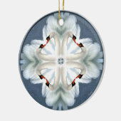 Schwan-Mandala Keramik Ornament (Links)
