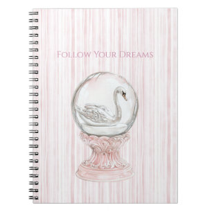 Schwan mit rosa Streifen Notizblock