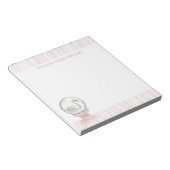Schwan mit rosa Streifen   Notizblock (angewinkelt)