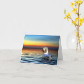 Schwan-Mitteilungskarten Karte (Gelbe Blume)