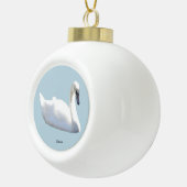 Schwan-Ornament Keramik Kugel-Ornament (Rechts)