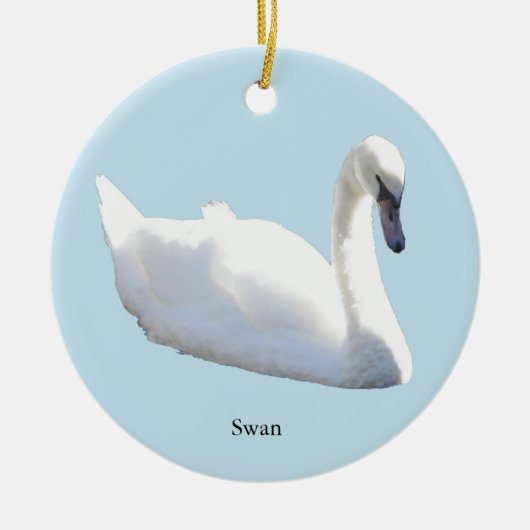 Schwan-Ornament Keramik Ornament (Vorne)