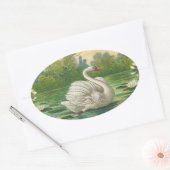 Schwan Ovaler Aufkleber (Umschlag)