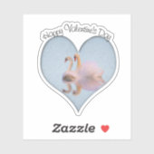 Schwan-Paar Lebenspartner Valentinstag Aufkleber (Blatt)