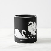 Schwan-Paar-Schwarz-Tasse Tasse (Zentrum)