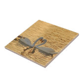 Schwan-Paar-Sitzung an der Fliese (Seite)