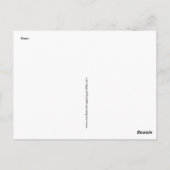 Schwan Postkarte (Rückseite)