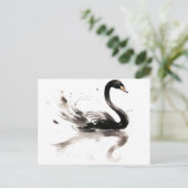 Schwan Postkarte (Stehend Vorderseite)