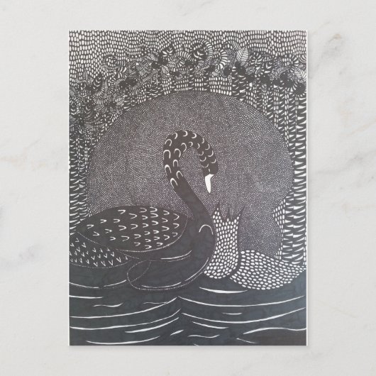 Schwan Postkarte (Vorderseite)
