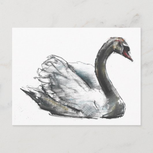 Schwan Postkarte (Vorderseite)