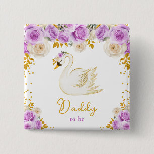 Schwan Purpur- und Goldrosen Bald Daddy Button