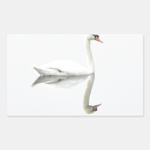 Schwan Rechteckiger Aufkleber