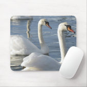 Schwan-Reflexions-Mausunterlagen Mousepad (Mit Mouse)