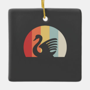 Schwan Retro Keramikornament
