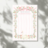 Schwan Rosa Schleife Florale Rosen Baby Shower