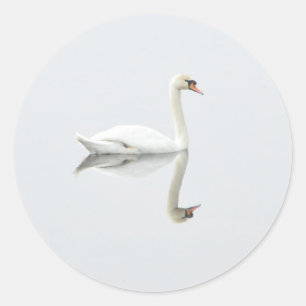 Schwan Runder Aufkleber