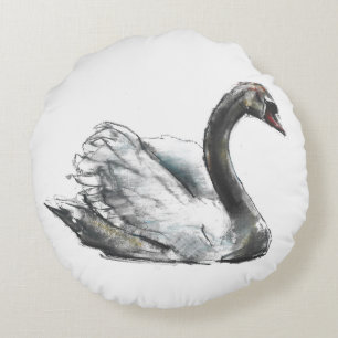 Schwan Rundes Kissen