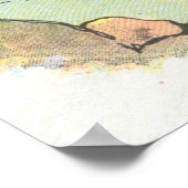 Schwan, Schwan, über das Meer. Schwimmen, Schwan,  Poster (Ecke)