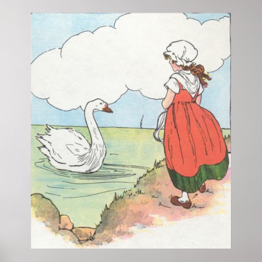 Schwan, Schwan, über das Meer. Schwimmen, Schwan,  Poster (Vorne)