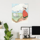 Schwan, Schwan, über das Meer. Schwimmen, Schwan,  Poster (Heimbüro)