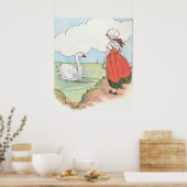 Schwan, Schwan, über das Meer. Schwimmen, Schwan,  Poster (Küche)