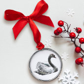 Schwan Silbernes Ornament