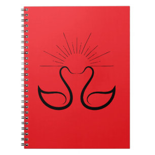 Schwan Spiral Foto Notizbuch Notizblock