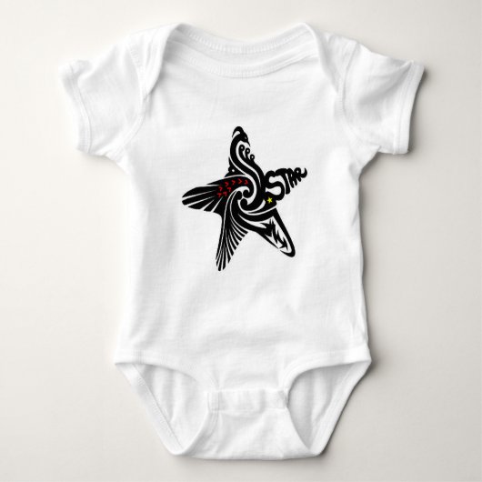 Schwan-Stern Baby Strampler (Vorderseite)