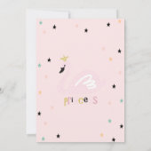 Schwan, Sterne, Prinzessin Baby Dusche Einladung (Rückseite)