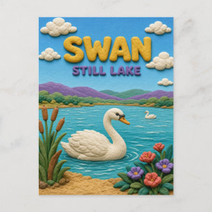 Schwan, Stiller See Tonkunst Postkarte