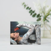 Schwan swan leda postcard postkarte bodypainting b (Stehend Vorderseite)