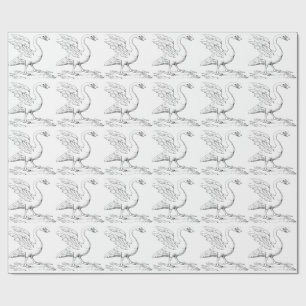 Schwan Symbol für Liebe und Treue, Kunstobjekt Geschenkpapier