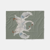 Schwan-Tango Fleecedecke (Vorderseite (Horizontal))