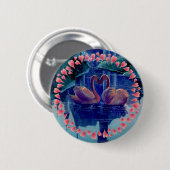 SCHWAN u. HERZ-KRANZ durch SHARON SHARPE Button (Vorne & Hinten)