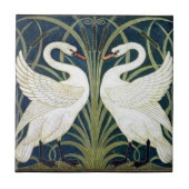 Schwan- und Eile- und Iristapete Fliese (Vorderseite)