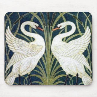 Schwan- und Eile- und Iristapete Mousepad