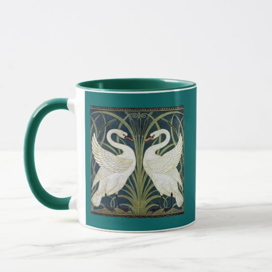 Schwan- und Eile- und Iristapete Tasse (Links)