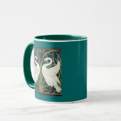 Schwan- und Eile- und Iristapete Tasse (Vorderseite Links)