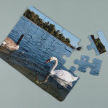 Schwan- und Entenschwimmen | The Royal Park London Puzzle<br><div class="desc">Reisefotografie Rundteich mit Schwan und Ente in Kensington Gardens,  Royal Park London,  UK Europe.</div>