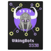 Schwan Valley VikingBots Klemmbrett – Robotik-Team (Rückseite)
