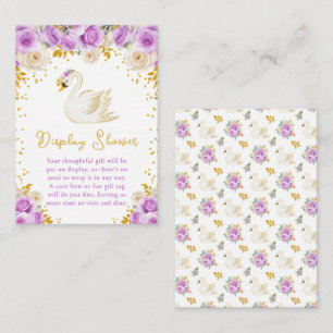 Schwan Violette und Goldene Rosen Display Baby Sho Begleitkarte