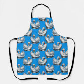 Schwan Vögel Muster Design auf Blau  Schürze (Vorderseite)