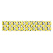 Schwan-Vögel Muster Design auf Gelb Kurzer Tischläufer (Horizontal)