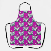 Schwan-Vögel Muster Design auf Lila Schürze (Vorderseite)