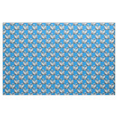 Schwan-Vögel Musterdesign auf Blau  Stoff (Yard (91,4 cm))