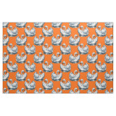 Schwan-Vogel-Musterdesign auf Orange Stoff (Fat Quarter (45,7 x 55,9 cm))