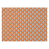 Schwan-Vogel-Musterdesign auf Orange Tischdecke (Vorderseite (Horizontal))